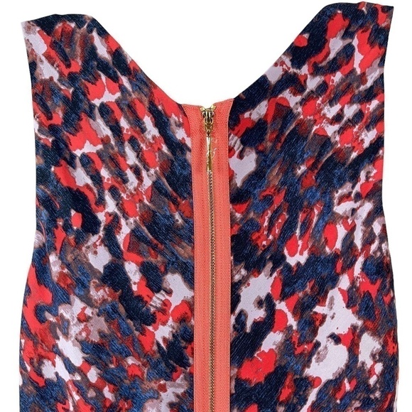 Rachel Rachel Roy V- Neck Sleeveless Lined Multicolored Multiprint Dress S - Picture 10 of 16